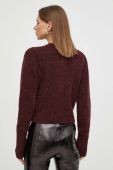 Вовняний кардиган Tiger Of Sweden колір бордовий легкий