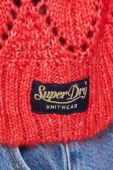 Светр з домішкою вовни Superdry жіночий колір помаранчевий півгольф