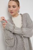 Кардиган з домішкою вовни Twinset колір сірий легкий