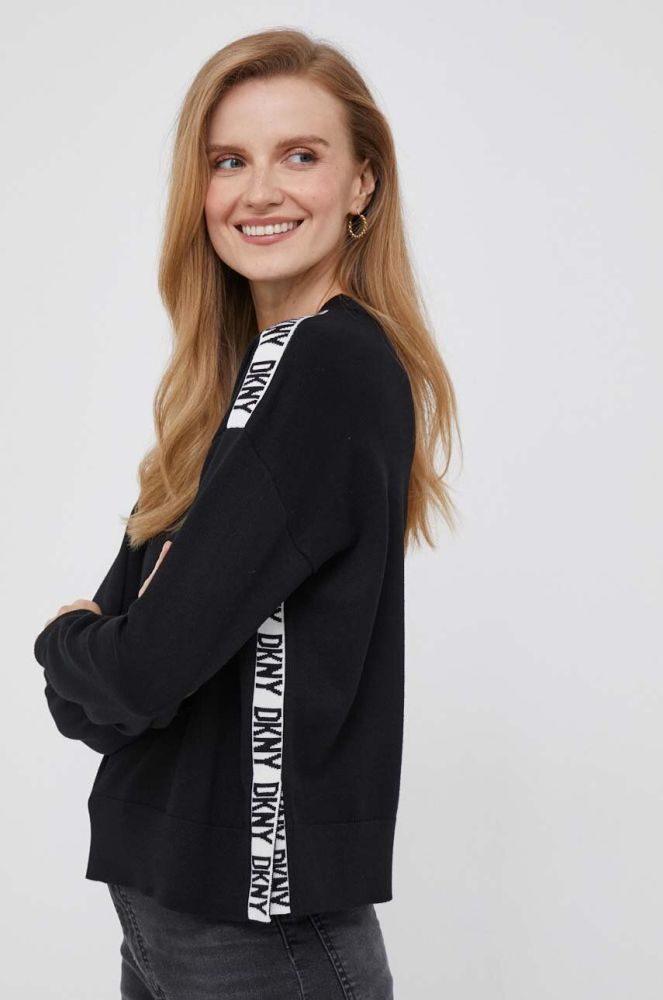 Светр Dkny жіночий колір чорний легкий (3467877)