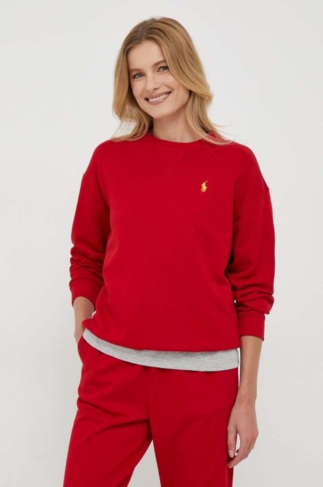 Кофта Polo Ralph Lauren жіночий колір червоний однотонна