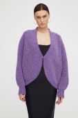 Вовняний кардиган Won Hundred колір фіолетовий теплий
