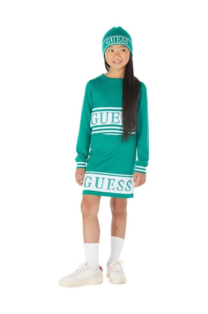 Дитячий светр Guess колір зелений легкий (3328554)