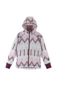 Дитяча кофта Reima Northern колір рожевий з капюшоном візерунок
