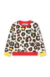 Дитяча бавовняна кофта Kenzo Kids колір бежевий візерунок (3426267)