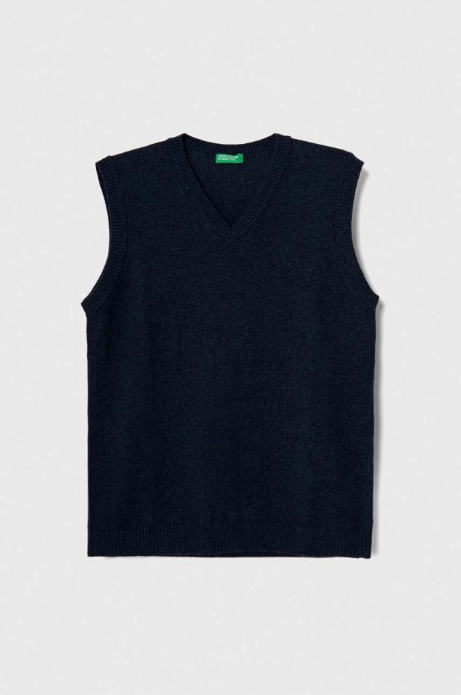 Дитячий жилет United Colors of Benetton колір синій легкий