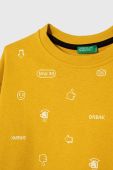 Дитяча кофта United Colors of Benetton колір жовтий візерунок