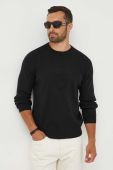 Светр Guess чоловічий колір чорний легкий