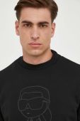 Кофта Karl Lagerfeld чоловіча колір чорний з аплікацією (3422195)