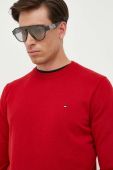 Светр Tommy Hilfiger чоловічий колір червоний легкий