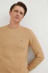 Бавовняний светр Tommy Hilfiger колір бежевий (3325507)