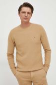 Бавовняний светр Tommy Hilfiger колір бежевий (3325507)