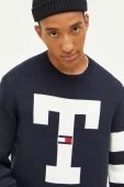 Бавовняний светр Tommy Jeans колір синій (3370206)