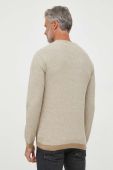 Бавовняний светр Lindbergh колір бежевий