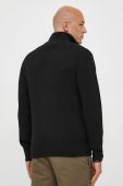 Светр з домішкою вовни Armani Exchange чоловічий колір чорний