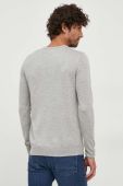 Светр з домішкою вовни Guess чоловічий колір сірий легкий