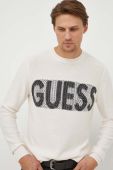 Светр з домішкою вовни Guess чоловічий колір бежевий (3575987)