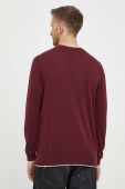 Светр з домішкою шовку Armani Exchange колір бордовий легкий