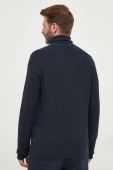 Светр з домішкою вовни Armani Exchange чоловічий колір синій легкий гольф