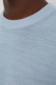 Бавовняний светр Marc O'Polo легкий колір блакитний