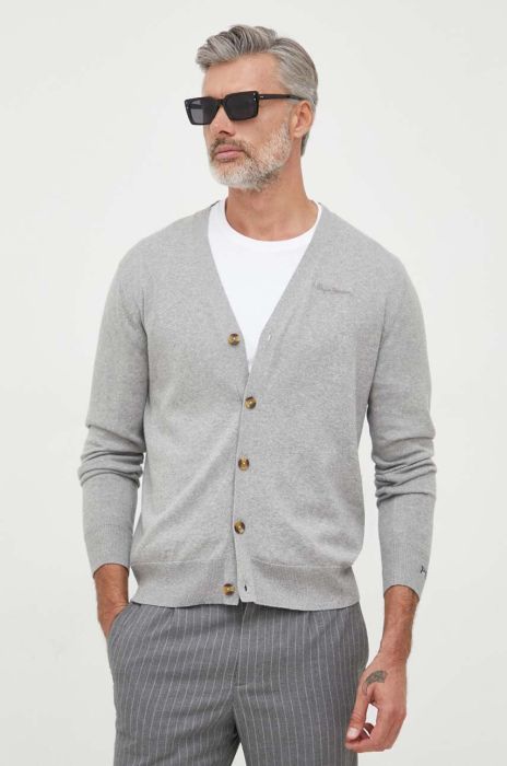 Кардиган з домішкою кашеміру Pepe Jeans Andre колір сірий