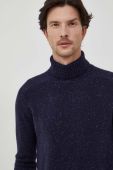 Вовняний светр United Colors of Benetton чоловічий колір синій гольф (3684069)