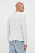 Светр з домішкою вовни American Vintage чоловічий колір сірий легкий