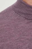 Вовняний светр United Colors of Benetton чоловічий колір фіолетовий легкий гольф