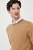 Светр з домішкою кашеміру Tommy Hilfiger колір коричневий легкий