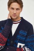Кардиган з домішкою вовни Tommy Hilfiger колір синій