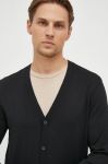 Вовняний кардиган BOSS колір чорний (3657722)