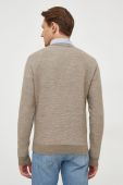 Светр з домішкою вовни Trussardi чоловічий колір бежевий легкий