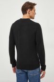 Вовняний светр Lacoste чоловічий колір чорний