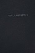 Бавовняний лонгслів Karl Lagerfeld колір чорний однотонний (3592211)