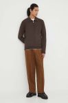 Вовняний светр Tiger Of Sweden чоловічий колір коричневий легкий