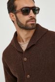 Вовняний кардиган Polo Ralph Lauren колір коричневий