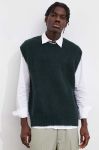 Вовняний жилет Won Hundred колір зелений