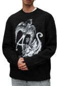 Светр AllSaints MK004Z WILDER CREW чоловічий колір чорний теплий