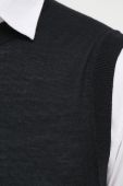 Вовняний жилет United Colors of Benetton колір чорний легкий (3657759)