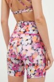 Шорти для тренувань Roxy Heart Into It колір фіолетовий візерунок висока посадка