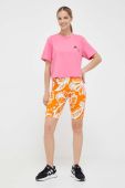 Шорти adidas Farm жіночі колір помаранчевий візерунок висока посадка