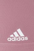 Шорти для йоги adidas Performance Essentials колір рожевий однотонні висока посадка