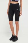Шорти для тренувань adidas by Stella McCartney TruePurpose Optime колір чорний однотонні висока посадка