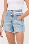 Джинсові шорти Miss Sixty жіночі однотонні висока посадка колір блакитний (3328610)