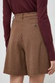 Шорти Weekend Max Mara жіночі колір коричневий візерунок висока посадка