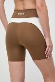 Шорти BOSS x Alica Schmidt жіночі колір коричневий візерунок висока посадка