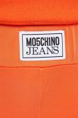 Шорти Moschino Jeans жіночі колір помаранчевий однотонні висока посадка