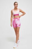 Шорти для тренувань P.E Nation Norwood колір рожевий візерунок висока посадка