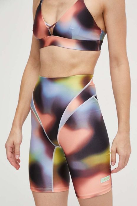 Шорти для тренувань P.E Nation Cyper візерунок висока посадка колір барвистий