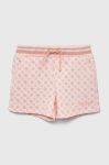 Дитячі шорти Guess колір помаранчевий візерунок регульована талія (3328619)